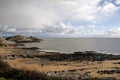 Mumbles lighthouse and Bracelet Bay Royalty Free Stock Photo