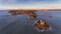 Mumbles lighthouse in Swansea Royalty Free Stock Photo