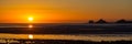 Mumbles sunrise panorama Royalty Free Stock Photo