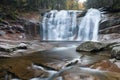 Mumlava waterfall in autumn, Harrachov, Giant Mountains, Krkonose National Park, Czech Republic Royalty Free Stock Photo