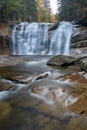 Mumlava waterfall in autumn, Harrachov, Giant Mountains, Krkonose National Park, Czech Republic Royalty Free Stock Photo