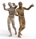 Mummies 3D Illustration