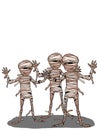 Mummies halloween characters illustration drawing