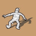 Mummy Egyptian death walking Royalty Free Stock Photo