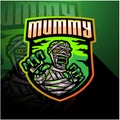 Mummy esport mascot logo design
