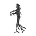 Mummy halloween pattern silhouette scary monster fantasy