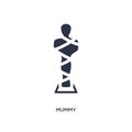 mummy icon on white background. Simple element illustration from history concept
