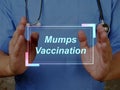 Mumps Vaccination inscription on the computer