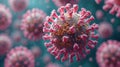 Mumps Virus Under a Microscope AI Generated