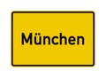 Munchen city limits road sign