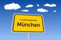 Munchen Munich city sign in Germany