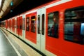 Munchen subway in motion Royalty Free Stock Photo