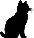 Munchkin Cat Black Silhouette Generative Ai