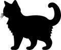 Munchkin Cat Black Silhouette Generative Ai