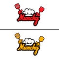 Munchy color Full Typographic Logo Royalty Free Stock Photo