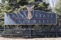 Muncie - Circa March 2021: Ball State University entrance. Ball State is a public research university whose sports teams are the