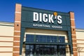 Muncie - Circa March 2017: Dick`s Sporting Goods Retail Location. Dick`s is an Authentic Full-Line Sporting Goods Retailer IV Royalty Free Stock Photo