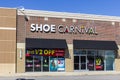 Muncie - Circa September 2016: Shoe Carnival Retail Strip Mall Location. Shoe Carnival Provides Family Shoes and Footwear I