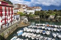 Mundaka, Spain - Sep 16, 2020: Port of Mundaka in the Basque country, Spain. Mundaka is famous for its surfing