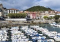 Mundaka, Spain - Sep 16, 2020: Port of Mundaka in the Basque country, Spain. Mundaka is famous for its surfing