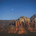 Munds Mountain and Moon Royalty Free Stock Photo