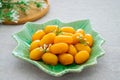 Mung bean marzipan and egg yolk (Med khanoon), Thai dessert Royalty Free Stock Photo