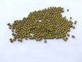 Mung beans heap on white background Royalty Free Stock Photo