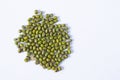 Mung beans isolated on white background Royalty Free Stock Photo