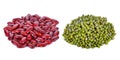 Mung beans and kidney beans Royalty Free Stock Photo