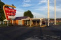 The Munger Moss Motel along the historic route 66 in the city of Lebanon, in the State of Illinois Royalty Free Stock Photo