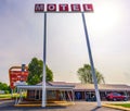 Munger Moss Motel on route 66 in Missouri Royalty Free Stock Photo