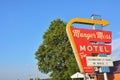 Munger Moss Motel and vintage neon sign. Royalty Free Stock Photo