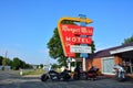 Munger Moss Motel and vintage neon sign. Royalty Free Stock Photo