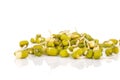 Mungo bean sprouts isolated on white Royalty Free Stock Photo