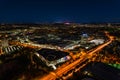 Munich from above at night, fantastic view over the lights of the beautiful bavarian capital as wallpaper eyecatcher.