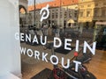 Peloton at Home Workout Bicycle Store Royalty Free Stock Photo