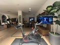 Peloton at Home Workout Bicycle Store Royalty Free Stock Photo