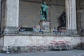 MUNICH, BAVARIA / GERMANY - MAY 16, 2020: Downtown Munich, Odeonsplatz