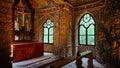 Munich, Bavaria, Germany- September 02, 2018: Interiors of old chapel in the park of the Nymphenburg Palace