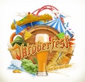 Munich Beer Festival Oktoberfest, the vector can also be used by any beer manufacturers