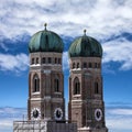 Munich Cathedral towers - Frauenkirche, Bavaria, Germany Royalty Free Stock Photo