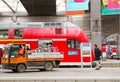 Munich central station platform Royalty Free Stock Photo