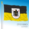 Munich city pennant flag, Bavaria, Germany