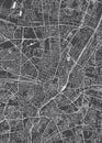 Munich city plan, detailed vector map