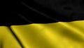 Munich City State Flag Germany. Waving Fabric Satin Texture National Flag of Munchen 3D Illustration