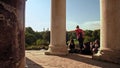 Munich `English Garden` Monopterus - People relaxing outside