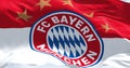 Fabric background with the Bayern Munich Flag waving