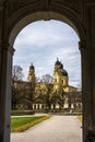 Munich, Germany - Apr 10, 2021: The Theatine Church of St. Cajetan in Munich, Germany