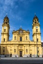 Munich, Germany - Apr 10, 2021: The Theatine Church of St. Cajetan in Munich, Germany