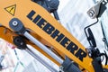 Liebherr logo on a digger arm